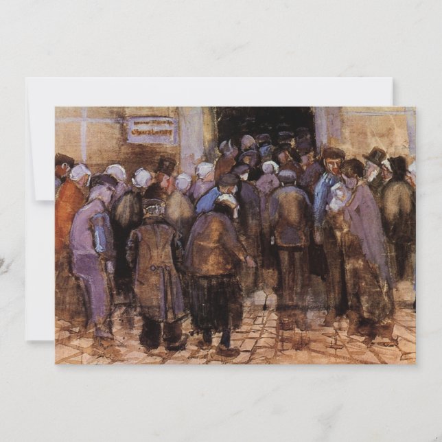 The Poor and Money by Vincent van Gogh Invitation (Front)