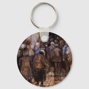 The Poor and Money by Vincent van Gogh Key Ring