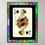 The Pop Art Anne Boleyn Poster<br><div class="desc">We present Queen Anne  as the Queen of Spades with little pop art images around the edges</div>