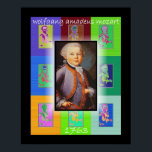 The Pop Art little Mozart Poster<br><div class="desc">The incredible genius was twelve years old when this portrait was painted. Mozart was a jolly boy who would have loved Pop Art</div>
