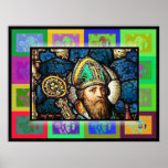 The Pop Art Saint Patrick Poster<br><div class="desc">We put the beloved Saint in an atmosphere of little Pop Art echoes</div>