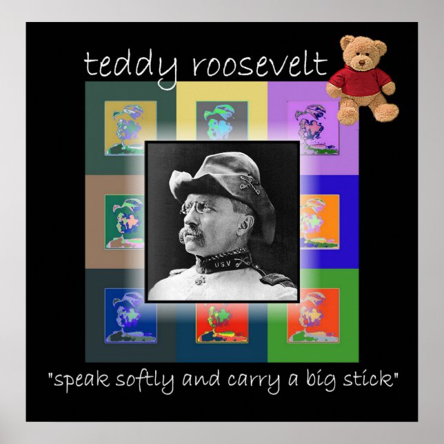 The Pop Art Teddy Roosevelt Poster (Front)