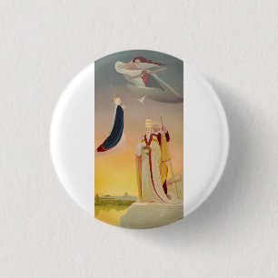 The Pope of Rome, Virgin Mary and Jesus 3 Cm Round Badge