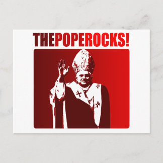 The Pope Rocks! Postcard