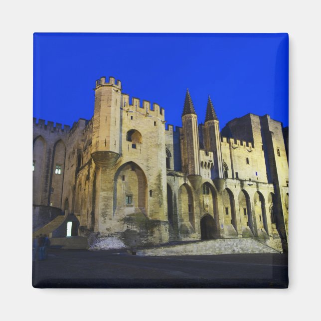 The Pope's Palace in Avignon at sunset. Built 2 Magnet (Front)