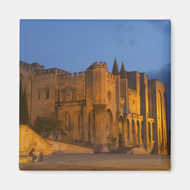 The Pope's Palace in Avignon at sunset. Built Magnet (Front)