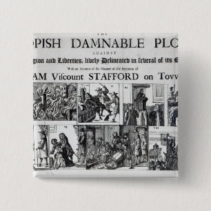 The Popish Damnable 15 Cm Square Badge