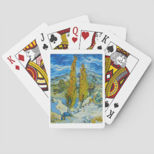 The Poplars at Saint Remy 1889 by Vincent van Gogh Playing Cards