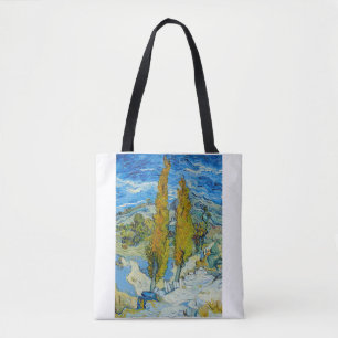 The Poplars at Saint Remy 1889 by Vincent van Gogh Tote Bag
