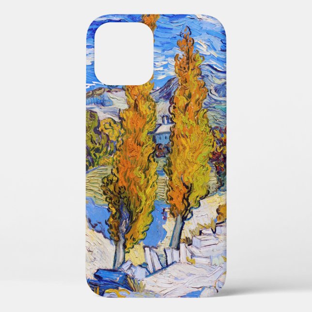 The Poplars at Saint-Rémy, Van Gogh Case-Mate iPhone Case (Back)