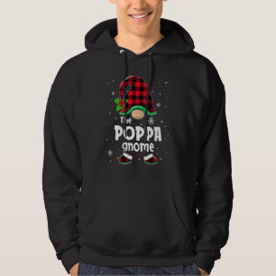The Poppa Gnome Buffalo Plaid Christmas Matching F Hoodie