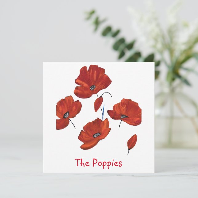The Poppies    Card (Standing Front)