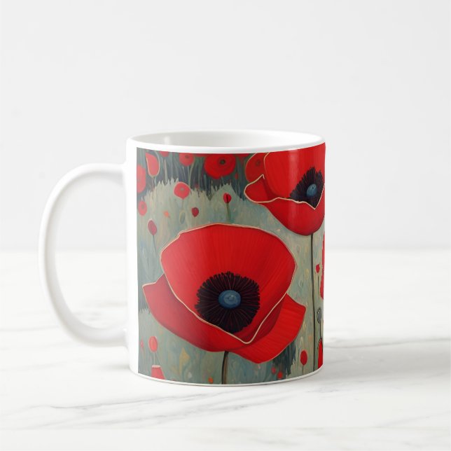The Poppies Coffee Mug (Left)