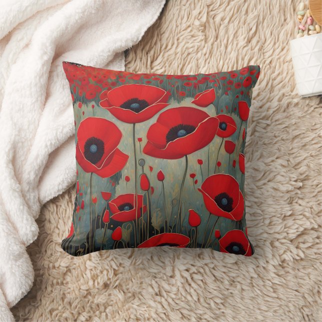 The Poppies Cushion (Blanket)
