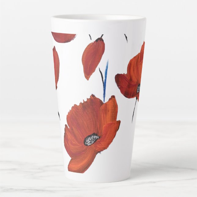The Poppies       Latte Mug (Front)