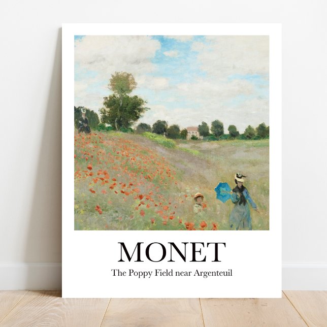 The Poppy Field near Argenteuil by Claude Monet Poster (
Monet Poppy Field Poster: Vibrant impressionist landscape, red flowers sway in the breeze)