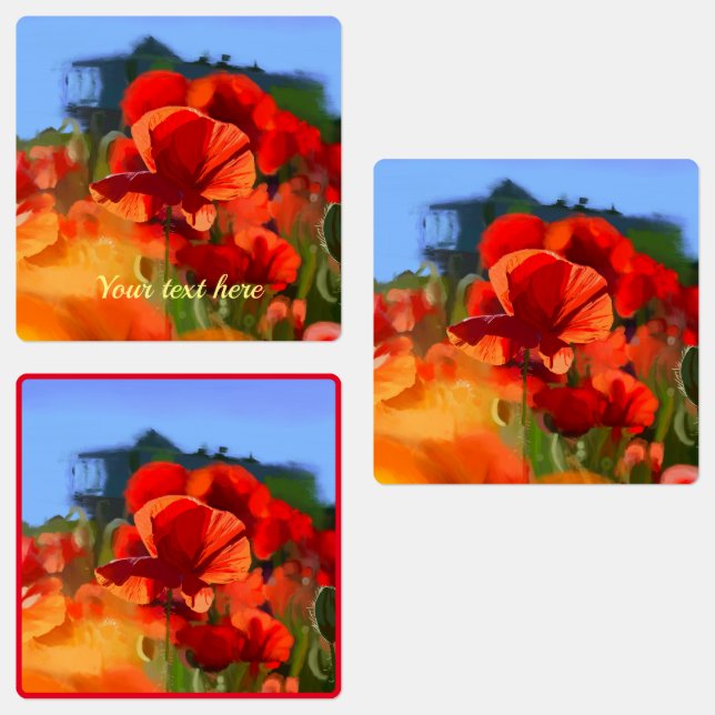The poppy house - customisable oil painting (Group)