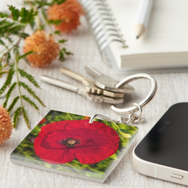 The poppy series #2 key ring (Front Right)
