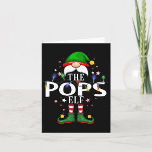 The Pops Elf Christmas Family Pajama Party  Card