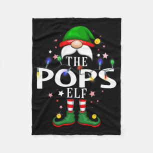 The Pops Elf Christmas Family Pajama Party Fleece Blanket