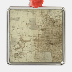 the Population density of counties Metal Ornament