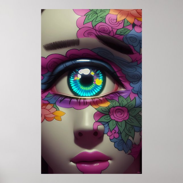 The Porcelain Cyclops Has Two Eyebrows - Ken Gauge Poster (Front)