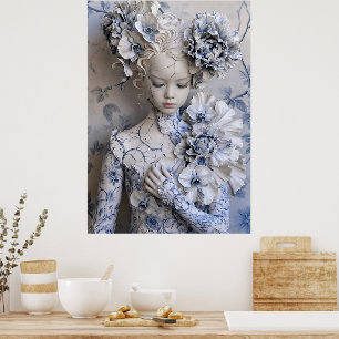 The Porcelain Fey Female Art Print