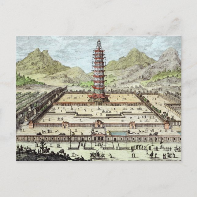 The Porcelain Tower of Nanking, plate 12 from 'Ent Postcard (Front)