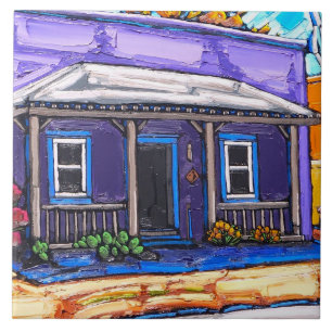 The "Porch for Rest, Tucson Barrio" Tile