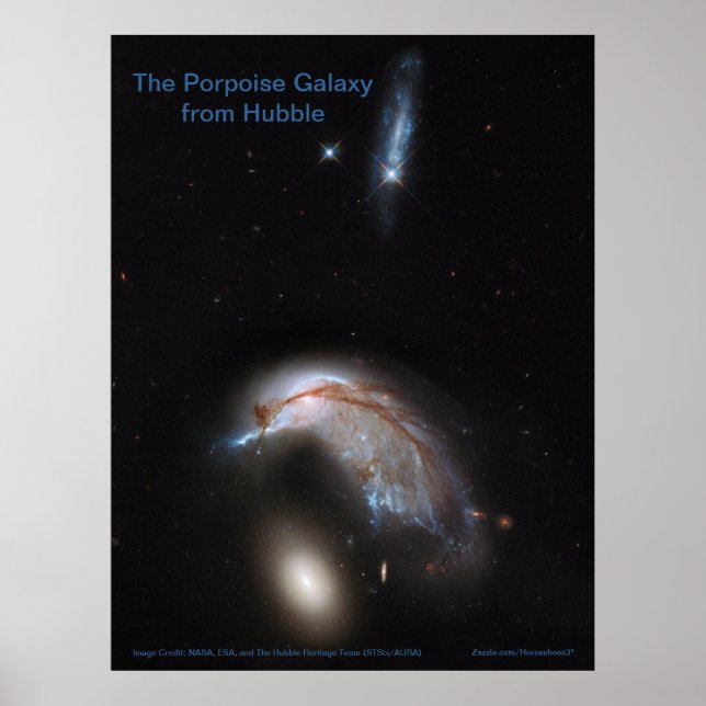 The Porpoise Galaxy from Hubble (NGC 2936) -poster Poster (Front)