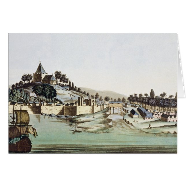 The port and town of Malacca, Malaysia, illustrati (Front Horizontal)