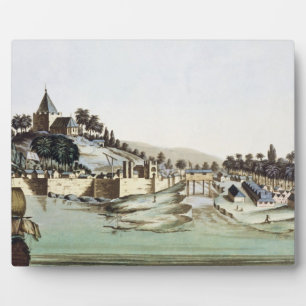 The port and town of Malacca, Malaysia, illustrati Plaque