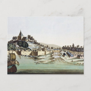 The port and town of Malacca, Malaysia, illustrati Postcard