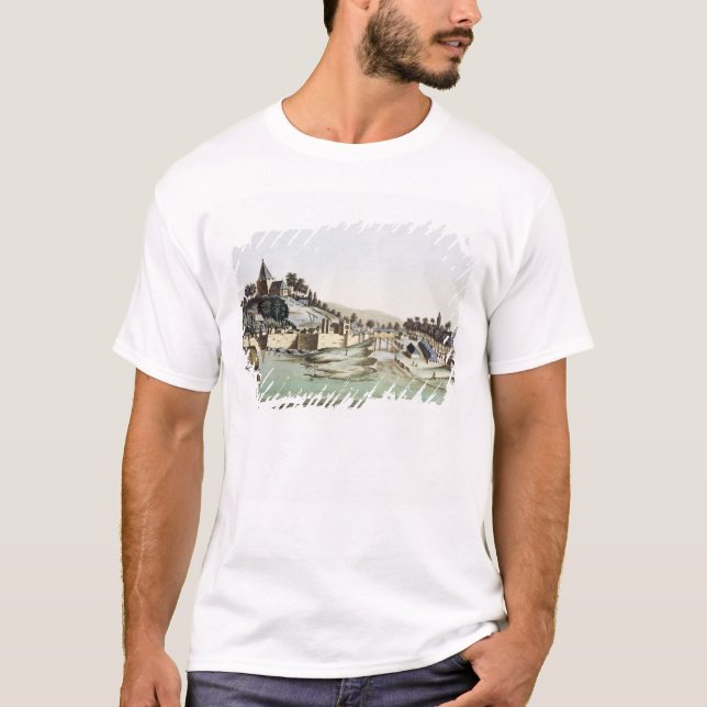 The port and town of Malacca, Malaysia, illustrati T-Shirt (Front)