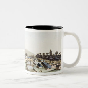 The port and town of Malacca, Malaysia, illustrati Two-Tone Coffee Mug