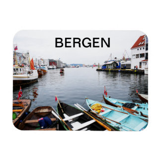 The port of Bergen in Norway Magnet