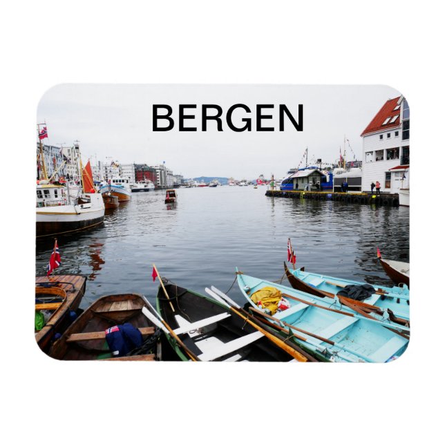 The port of Bergen in Norway Magnet (Horizontal)