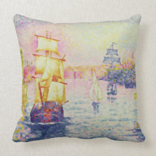 The Port of Marseilles, c.1909 (oil on canvas) Cushion
