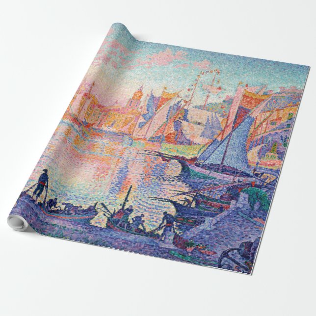 The Port of Saint-Tropez, Signac Wrapping Paper (Unrolled)
