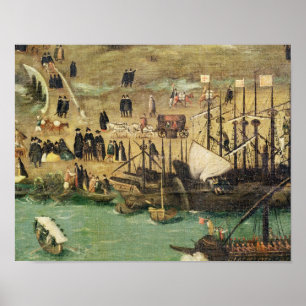 The Port of Seville, c.1590 Poster