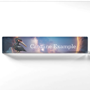 The Portal Keeper – Fantasy bird Nameplate