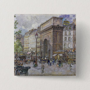 The Porte Saint-Martin, 1898 15 Cm Square Badge