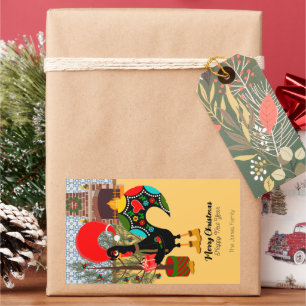 The Portuguese Rooster and the joy of giving Rectangular Sticker