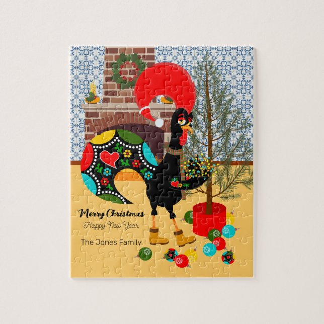The Portuguese Rooster and the lights of Christmas Jigsaw Puzzle (Vertical)