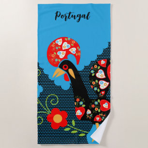 The Portuguese Rooster Beach Towel