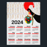 The Portuguese Rooster Christmas 2024 Calendar  Photo Print<br><div class="desc">Pine tree needles and holly and scarlet fruits adorne a bauble that captures the very essence of the festive holiday. A Portuguese Christmas bauble stands as a perfect circle—an emblem of unity and harmony that symbolises togetherness. The round bauble has flowers, foliage, and semi-circles, in a palette of vibrant colours...</div>