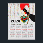 The Portuguese Rooster Christmas 2024 Calendar Postcard<br><div class="desc">Pine tree needles and holly and scarlet fruits adorne a bauble that captures the very essence of the festive holiday. A Portuguese Christmas bauble stands as a perfect circle—an emblem of unity and harmony that symbolises togetherness. The round bauble has flowers, foliage, and semi-circles, in a palette of vibrant colours...</div>