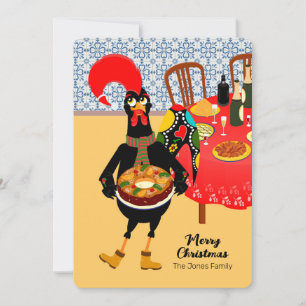 The Portuguese Rooster loves King Cake Card
