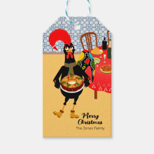 The Portuguese Rooster loves King Cake Gift Tags