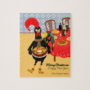 The Portuguese Rooster loves King Cake Jigsaw Puzzle